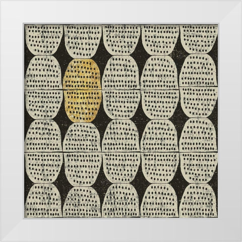 Kitchen Play Pattern II BWG White Modern Wood Framed Art Print by Warrick, Cheryl