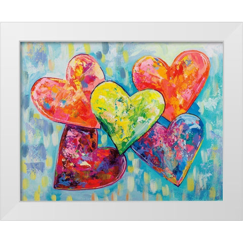 Family Love White Modern Wood Framed Art Print by Vertentes, Jeanette