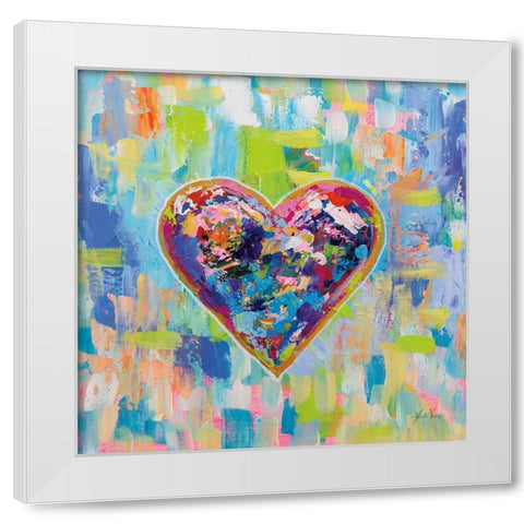 Love After Heartbreak White Modern Wood Framed Art Print by Vertentes, Jeanette