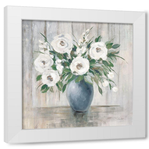 Gray Barn Floral Light White Modern Wood Framed Art Print by Vassileva, Silvia