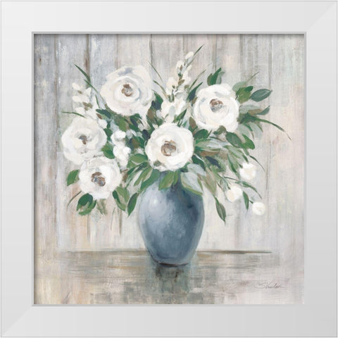 Gray Barn Floral Light White Modern Wood Framed Art Print by Vassileva, Silvia