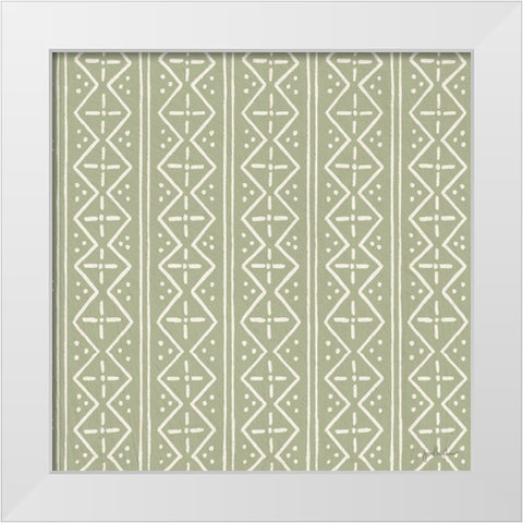 Mushroom Madness Pattern IVC White Modern Wood Framed Art Print by Penner, Janelle