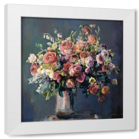 Abundant Bouquet Dark White Modern Wood Framed Art Print by Hageman, Marilyn