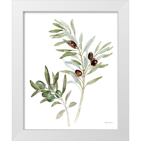 Mediterranean Motif IX on White White Modern Wood Framed Art Print by Grove, Beth