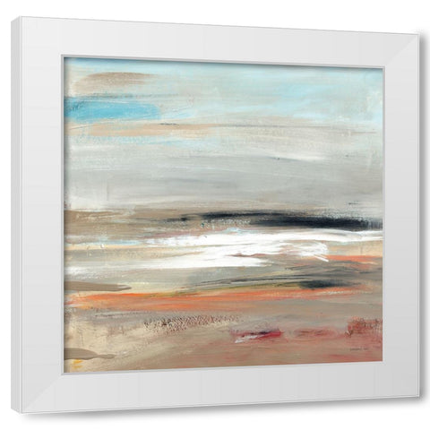 Earth White Modern Wood Framed Art Print by Nai, Danhui