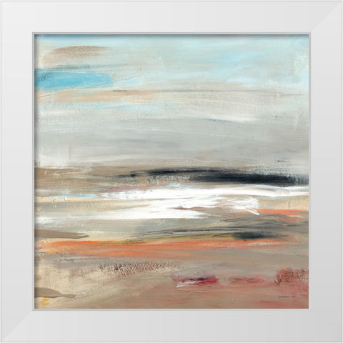 Earth White Modern Wood Framed Art Print by Nai, Danhui