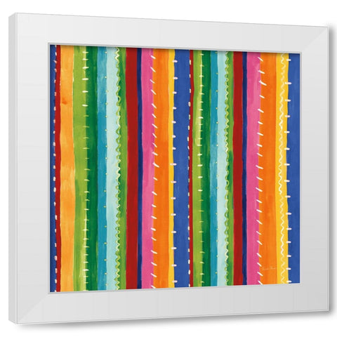 Mucho Caliente Pattern II Light White Modern Wood Framed Art Print by Zaman, Farida