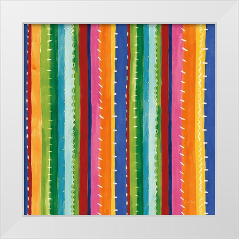 Mucho Caliente Pattern II Light White Modern Wood Framed Art Print by Zaman, Farida