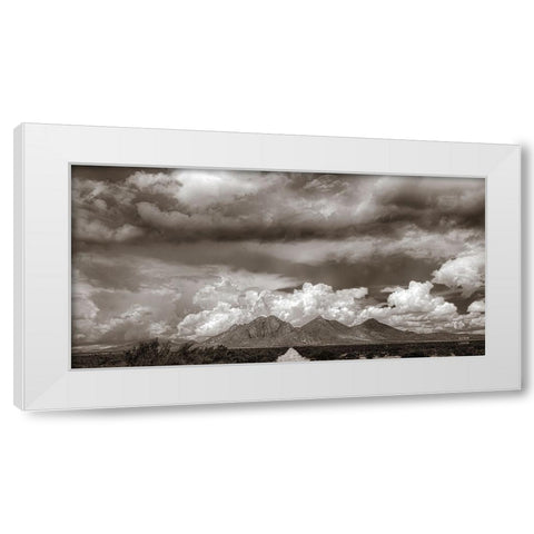New Mexico Mountains White Modern Wood Framed Art Print by Larson, Nathan
