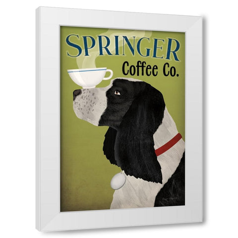 Springer Coffee Co White Modern Wood Framed Art Print by Fowler, Ryan