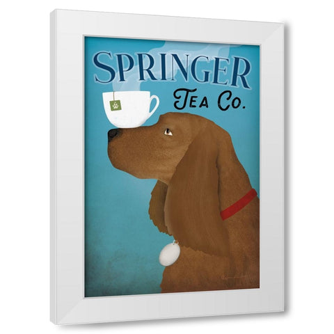 Brown Springer Tea Co White Modern Wood Framed Art Print by Fowler, Ryan