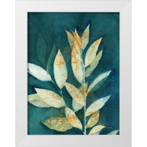 Shower of Gold III White Modern Wood Framed Art Print by Ferguson, Kathy
