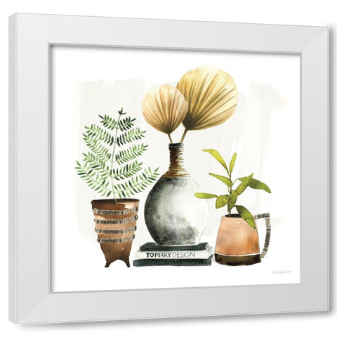 Weekend Plants II White Modern Wood Framed Art Print by Charro, Mercedes Lopez