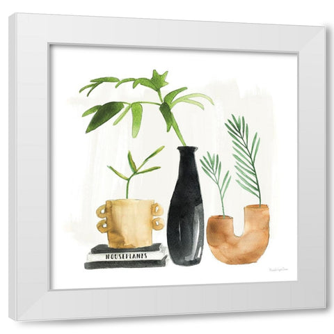 Weekend Plants III White Modern Wood Framed Art Print by Charro, Mercedes Lopez