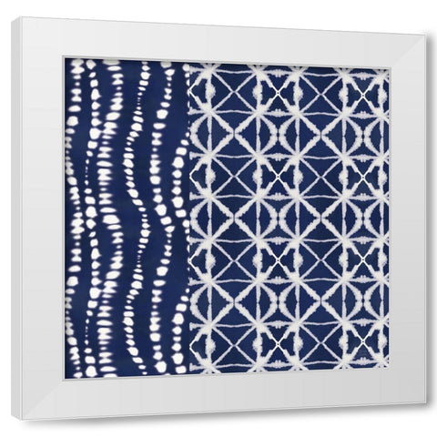 Indigo Splash XII White Modern Wood Framed Art Print by June, Dina