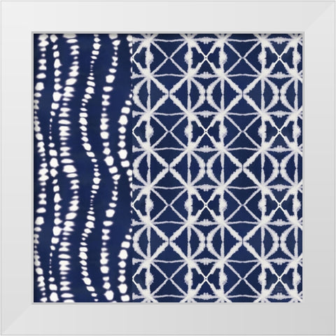 Indigo Splash XII White Modern Wood Framed Art Print by June, Dina