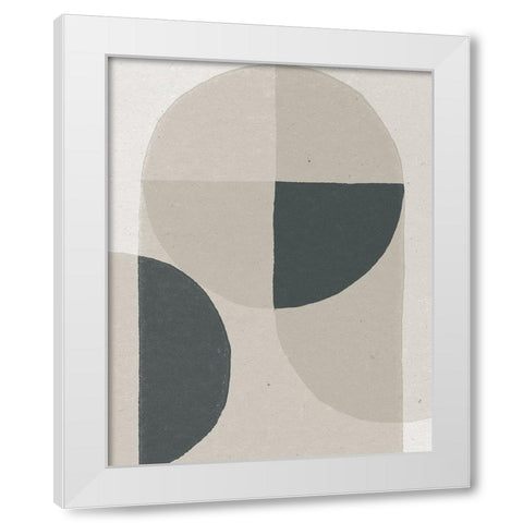 Soft Rain II Dark Gray White Modern Wood Framed Art Print by Hershey, Moira