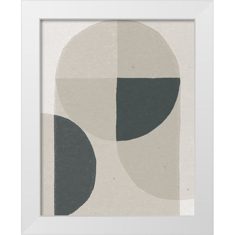 Soft Rain II Dark Gray White Modern Wood Framed Art Print by Hershey, Moira