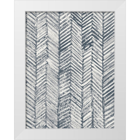 Maki Tile Panel I Crop II Blue White Modern Wood Framed Art Print by Lovell, Kathrine