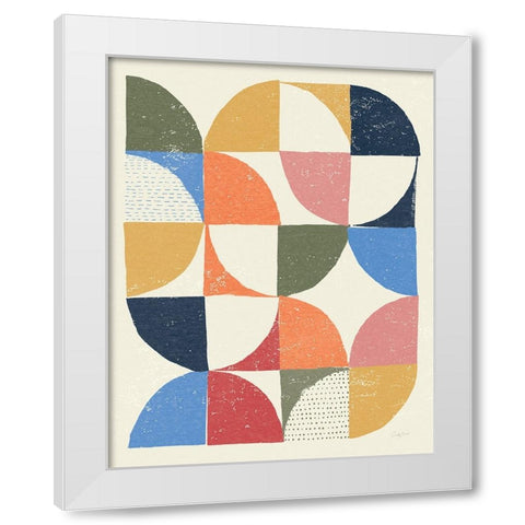 Colorful Night Sky I Retro White Modern Wood Framed Art Print by Prahl, Courtney