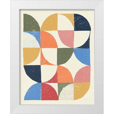 Colorful Night Sky I Retro White Modern Wood Framed Art Print by Prahl, Courtney