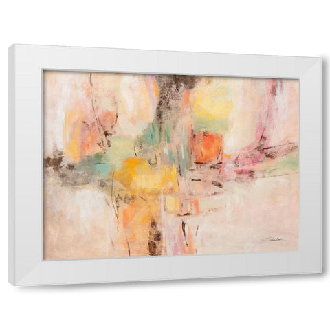 Kyoto Melody White Modern Wood Framed Art Print by Vassileva, Silvia