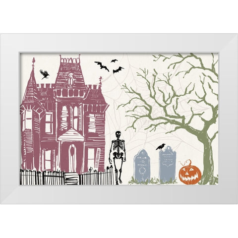 Haunted I Color White Modern Wood Framed Art Print by Tavoletti, Anne