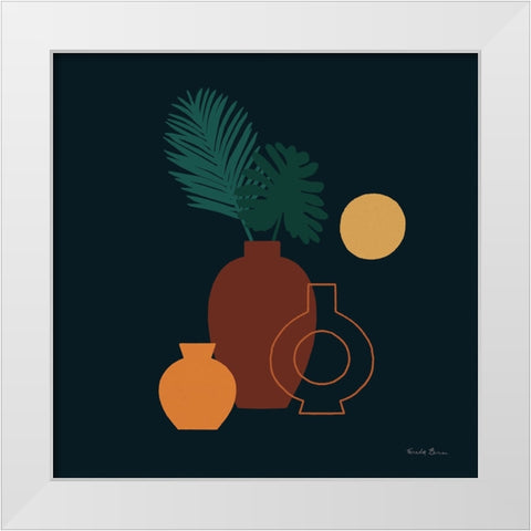 Mod Vessels II Regal White Modern Wood Framed Art Print by Zaman, Farida