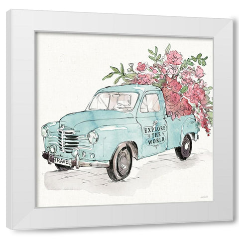 Vintage Travel V White Modern Wood Framed Art Print by Tavoletti, Anne