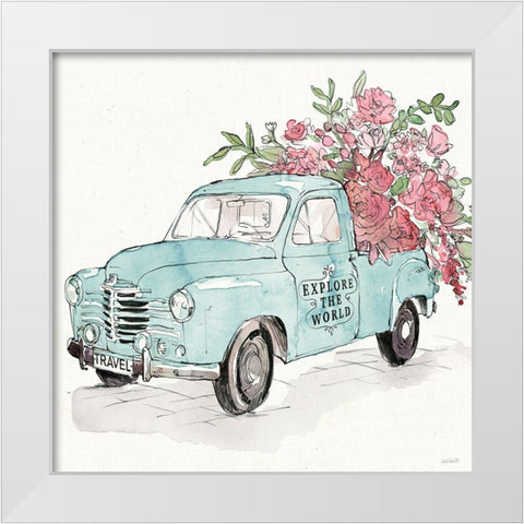 Vintage Travel V White Modern Wood Framed Art Print by Tavoletti, Anne