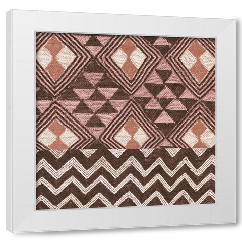 Kuba Cloth Mat II Blush Crop White Modern Wood Framed Art Print by Schlabach, Sue