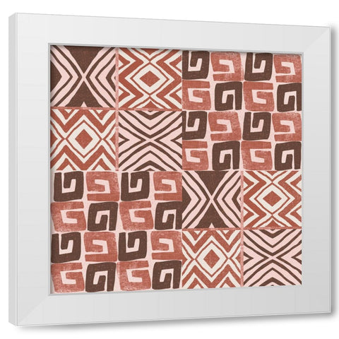 Kuba Dance II Blush White Modern Wood Framed Art Print by Warrick, Cheryl