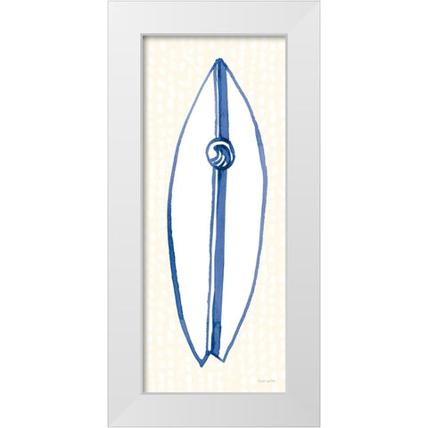 Laguna Surfboards III White Modern Wood Framed Art Print by Charro, Mercedes Lopez