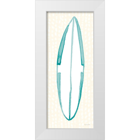 Laguna Surfboards IV White Modern Wood Framed Art Print by Charro, Mercedes Lopez