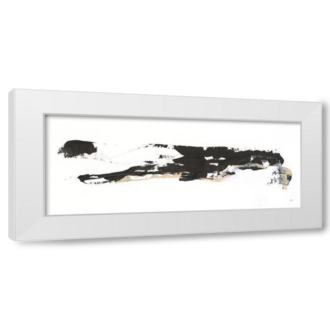 Scraping By II White Modern Wood Framed Art Print by Paschke, Chris