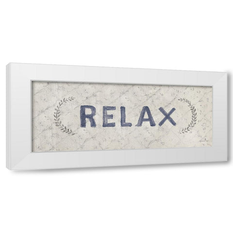 Victorian Bath Words II White Modern Wood Framed Art Print by Nai, Danhui