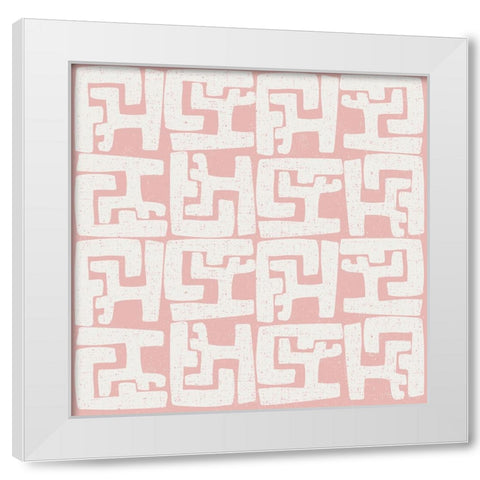 Kuba Play II Blush White Modern Wood Framed Art Print by Warrick, Cheryl