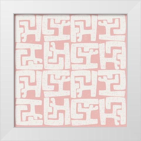 Kuba Play II Blush White Modern Wood Framed Art Print by Warrick, Cheryl