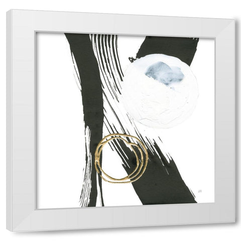 Many Moons II White Modern Wood Framed Art Print by Paschke, Chris