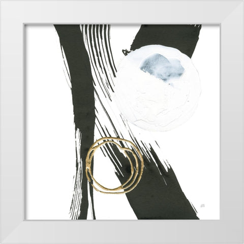 Many Moons II White Modern Wood Framed Art Print by Paschke, Chris