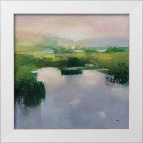 Still Water White Modern Wood Framed Art Print by Purinton, Julia