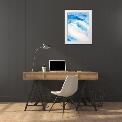 Mountain Mist I White Modern Wood Framed Art Print by Hristova, Albena