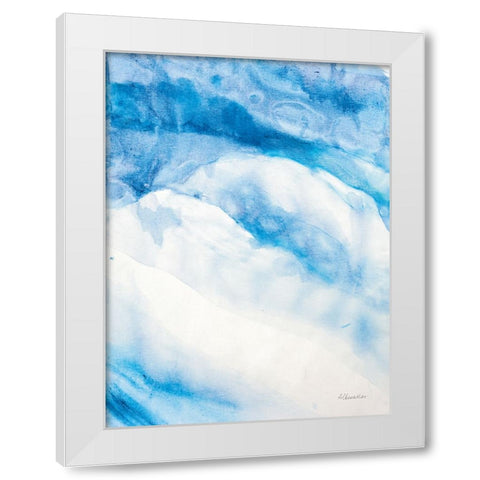 Mountain Mist I White Modern Wood Framed Art Print by Hristova, Albena