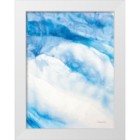 Mountain Mist I White Modern Wood Framed Art Print by Hristova, Albena