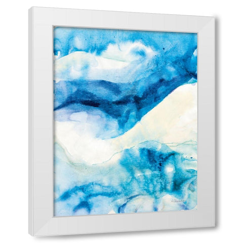 Mountain Mist III White Modern Wood Framed Art Print by Hristova, Albena