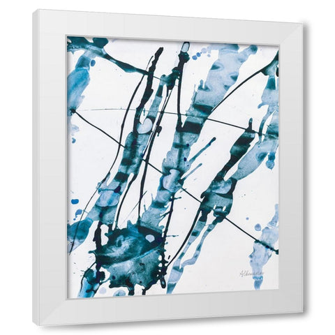 Abstract Splash White Modern Wood Framed Art Print by Hristova, Albena