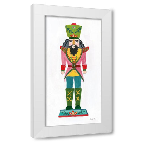 Holiday Nutcrackers IV White Modern Wood Framed Art Print by Zaman, Farida