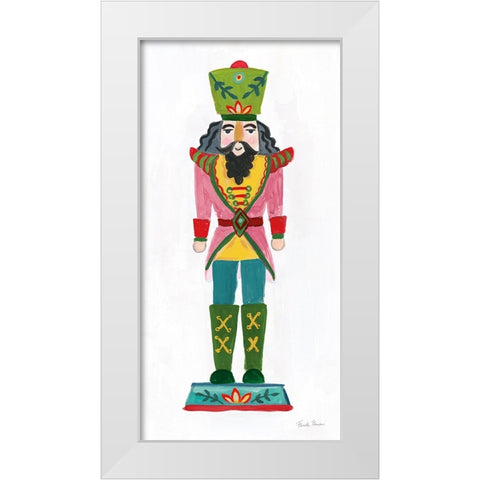 Holiday Nutcrackers IV White Modern Wood Framed Art Print by Zaman, Farida
