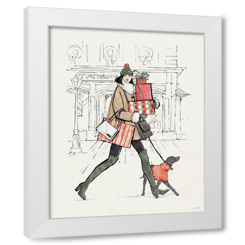 Holiday Fashionistas IV White Modern Wood Framed Art Print by Tavoletti, Anne