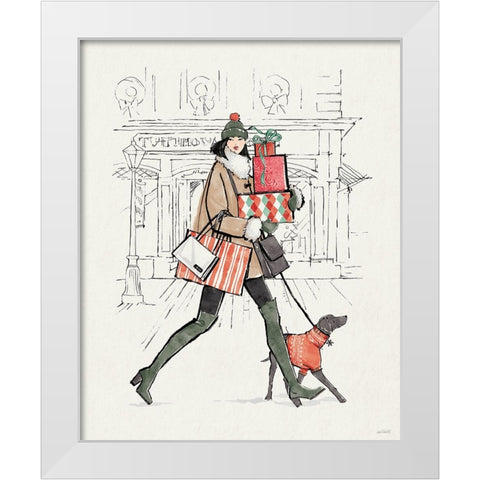 Holiday Fashionistas IV White Modern Wood Framed Art Print by Tavoletti, Anne